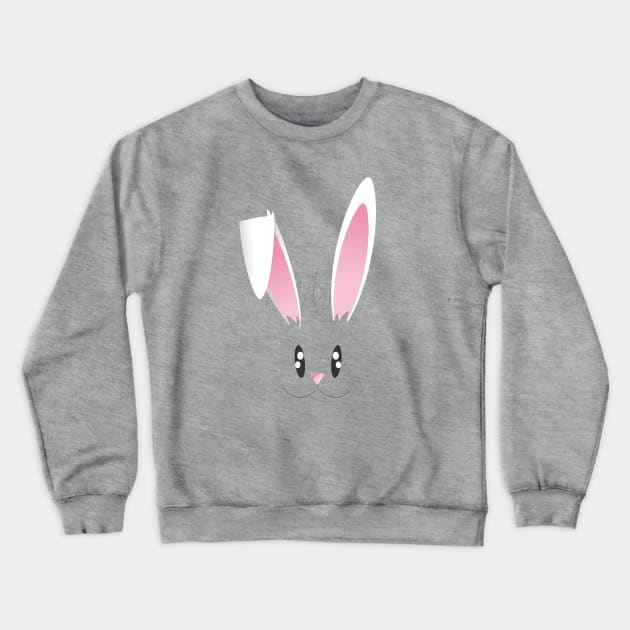 HAPPY RABBIT FACE Crewneck Sweatshirt by HarlinDesign